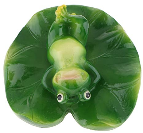 B Blesiya Süße Frosch Teichdekoration Schwimmform, ideal für Teich Aquarium Fishpod Deko - B# auf dem Rücken Frosch