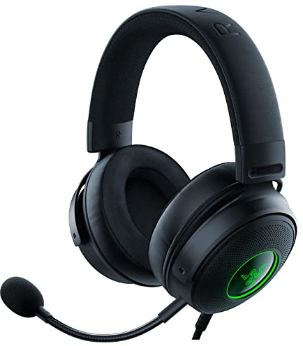 Razer Kraken V3 HyperSense Wired USB Gaming Headset THX Spatial Audio Detachable Mic (Renewed)