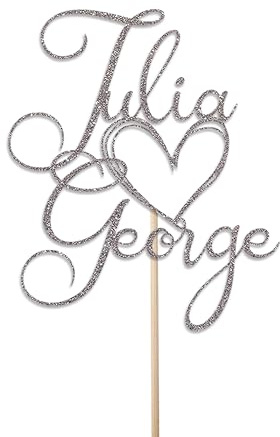 KreateSquare Personalised Cake Topper, Custom Name Party Cake Decoration