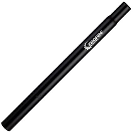 QAINKUN SattelstüTze MTB Sattelstütze 25,4 27,2 28,6 30,8mm 350 450mm Aluminium Legierung Sitz Rohr Lange Fixed Gear Sattelstütze Verlängerung Fahrrad Teile SattelstüTzen(A-Black 25.4-350)