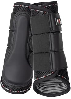 HORZE Pferde Gamaschen Cairo Infrarot, 2er Set, Schwarz, XL
