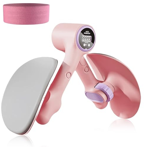 GOEDCH Allenatore per cosce: Trainer per il pavimento pelvico per donna, allenatore per le gambe, pressa per glutei e gambe con funzione di conteggio, attrezzo per l'allenamento delle gambe per la