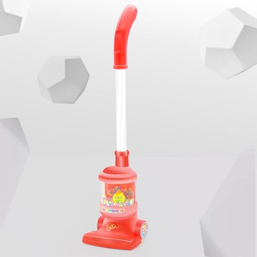 CHICIRIS Dammsugare Leksak, Fake Design Stimulering Dammsugare Rengöring Hem Utbildningsunderhållning för Barn (Orange)