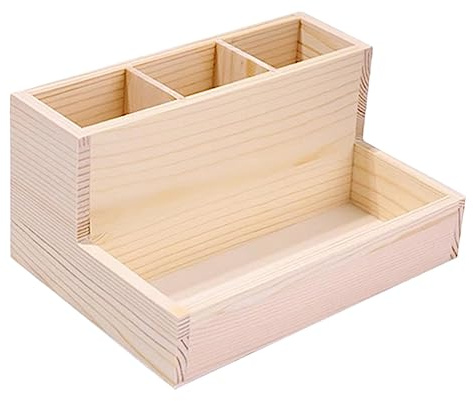 Veemoon Cosmetics Display Box Wooden Storage Makeup Organiser Desktop Organizer