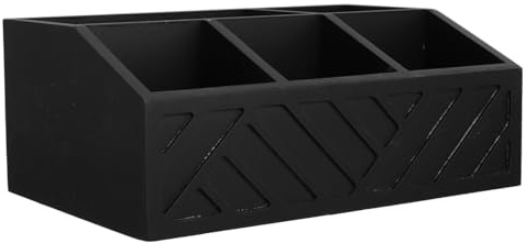 TOPBATHY Caja de almacenamiento de bolsitas de café y dispensador de especias para acampar pequeño soporte para bolsitas de té soporte para la bolsa de té de madera Negro