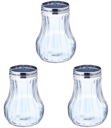 IBILI 755400 Saupoudreuse à Fromage INOX Transparent 11,98 x 8,61 x 8,61 cm (Lot de 3)