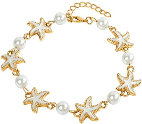 EKKONG Fußkettchen,Boho Perle Handgefertigt Verstellbarer Fußkettchen, Sommer, Barfuß, Strand, Fußschmuck für Frauen und Mädchen
