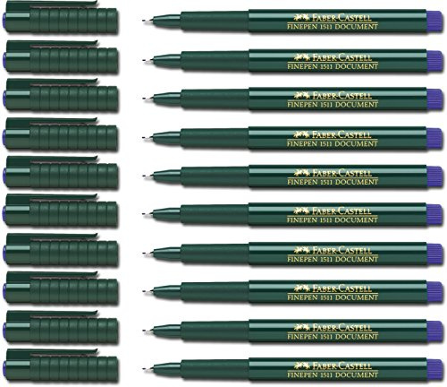 Faber-Castell Finepine 1511-0,4 mm, blau, 10 Stifte