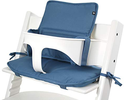 Tinydo® Hochstuhl-Sitzkissen Dunkelblau - optimales Zubehör für Stokke Tripp Trapp - Sitzverkleinerer-Kissen mit XXL Dämpfung ohne Verrutschen (Dunkelblau)