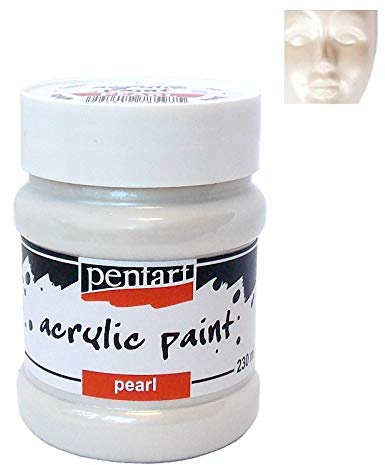 Zita`s Creative Acrylfarbe Perlmutt 230ml - weiß, Perlmuttfarbe, Bastelfarbe, Acrylfarbe