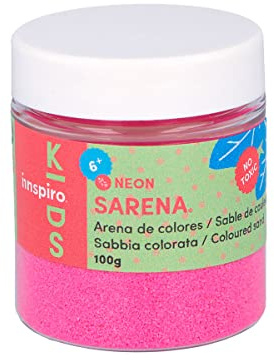 INNSPIRO Farbsand, Neonrosa, 100 g, für Dekoration und Basteln