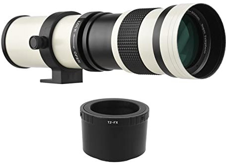 LAURAG Camera MF Super Telephoto Zoom Lens F/8.3-16 420-800mm T2 Mount with FX-mount Adapter Ring 1/4 Thread Replacement for Fujifilm X-Pro2 X-E2 X-E3 X-A5 X-M1 X-T1 X-T2 XT3 X-T10 X-T20 X-T30 X-H1