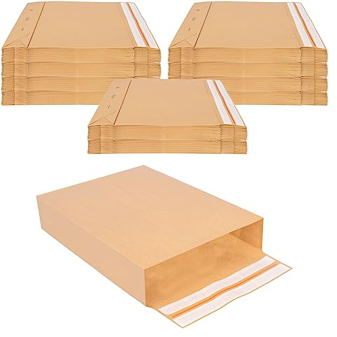 verpacking 500 tasche pieghevoli, 570 x 450 x 100 mm, con fondo blocco, doppia chiusura adesiva e filo