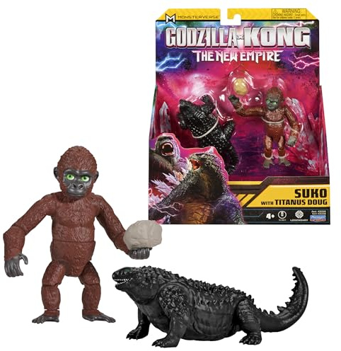 Giochi Preziosi Godzilla Per Kong Il Nuovo Impero - Suko con Dought Action Figure Da Collezione Da 15 Cm Articolato,Dettagliato E Accessoriato, Per Bambini A Partire Dai 4 Anni, Come Nel Film