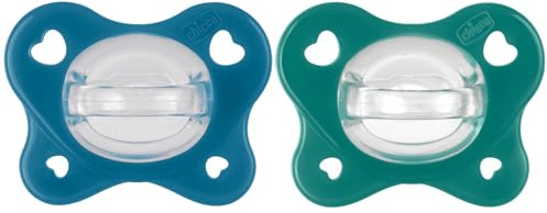 Chicco Gommotto Dual Soft, Ciuccio in Silicone 16-36 Mesi, Bicolore, Set di Gommotti con Doppia Morbidezza, Supportano la Respirazione e Favoriscono il Corretto Sviluppo della Bocca, 2 Pezzi, Bimbo