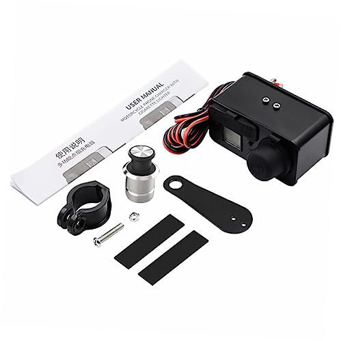 BELLIFFY Chargeur USB de Moto Étanche 12v, Charge Rapide Pd, avec Interrupteur et Affichage Numérique de Tension, pour Téléphone et Tablette, Extérieur