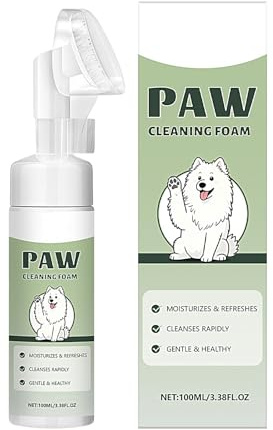 Limpiador de patas para perros | Suministros de espuma natural para mascotas – 100 ml de lavado de pelo para perros sucios y fangosos, cachorros, gatitos pequeños, medianos y grandes, viajes al aire