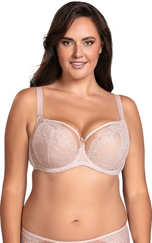 Vivisence Reggiseno Non Imbottito Elegante con Pizzo 1044, Rosa,4G