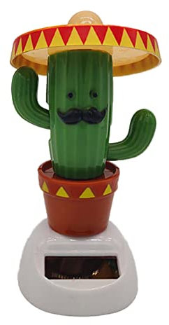 LICHENGTAI Auto Armaturenbrett Tänzerin Wackelköpfe Spielzeug Solarbetriebenes Deko, Solar Wackelfigur Kaktus Tanzendes Spielzeug Schüttelndes Niedliches Kaktus Dekoration Wackel Tier Figuren Statue