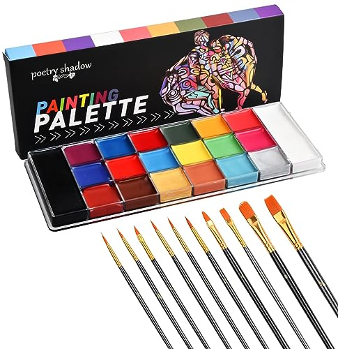 Body Painting 20 Colori per Pancia Gravidanza Truccabimbi Kit,Trucco Viso Bambini Colori per il Viso Trucchi Bambina Face Body Painting Trucca Bimbi Make-up per Halloween Carnevale Feste