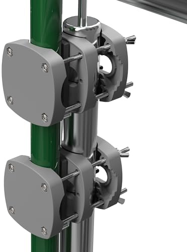 Menz Sonnenschirmhalter Balkongeländer, 2er Set - Schirmhalterung Balkongeländer als kompakter Sonnenschirmständer Balkon, flexibel montierbare Sonnenschirm Halterung Balkon in Anthrazit