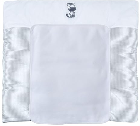 Baby Delux Wickelauflage 75x70 cm weiche Wickelunterlage Wickeltischauflage mit Frotteeauflage wasserdicht waschbar (Zebra gestreift)