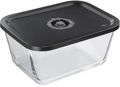 Küchenprofi EasyFresh Boîte sous vide XL | Verre incassable | Conservation des aliments par pompe à vide | Boîte sous vide avec couvercle en plastique | Hermétique et anti-fuite | Passe au four et au