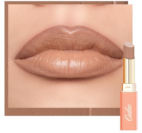 Oulac Rouge à Lèvres Satiné Mat Nude - Fini Satin Mat, Couleur Intense - Texture Douce et Glissante, Tenue Longue, Sans transfert, Hydratant, Maquillage Lèvres, Végan, 4,3g SG09 Buttercream