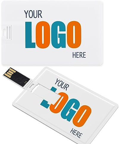 Custom USB Flash Drive 1GB 100 Pack, Credit Card Shaped USB Drives 1 GB Print with Your Logo Customized Thumb Drives as Promotional Favorsd, Branding Made Easy with JBOS Personalized USB Sticks