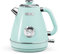 Hazel Quinn Bollitore Elettrico, Bollitore Elettrico Vintage Con Termometro, Acciaio Inossidabile E Privo Di BPA, Base Cordless A 360 Gradi, Spegnimento Automatico, 1.7 Litri, 2200 Watt - Verde Menta