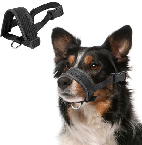 Hundehalfter gegen Ziehen, verstellbar, sanftes Trainingshalsband mit gepolstertem Nasenband, leicht, bequem für mittelgroße und große Hunde, einfache Kontrolle beim Spazierengehen, Sicherheit