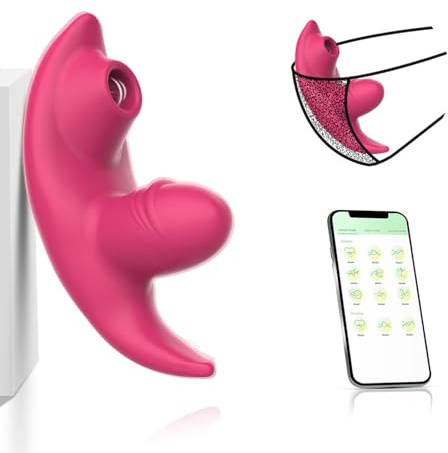 LZMYZ Butterfly Vibrator Vibration mit 9 Vibrationsmodi Auflegevibrator für Frauen Sex Toy mit Bluetooth APP-Steuerung Liebeskugeln für die Frau Vibro ei für unterwegs Sexspielzeug für Frauen