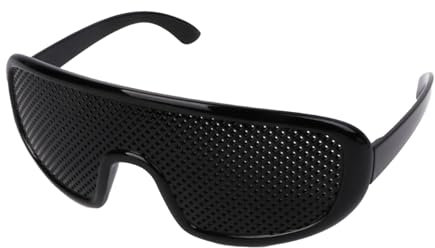 Occhiali stenopeici, occhiali con controllo della vista, montatura pieghevole ergonomica con lenti stenopeiche multi-foro migliorate, design tascabile per studio, lettura e uso all'aperto