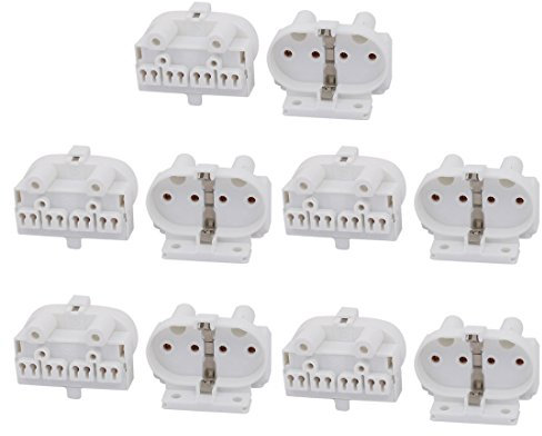 sourcing map 10pc 2G11-F446 AC 500V 2A H douille éclairage fluorescent Base lampe TUBE PL