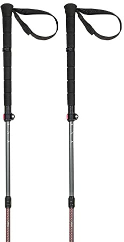Ferrino Stick THUI Teleskopstock für Erwachsene, Unisex, Grau/Rot (Mehrfarbig), Einheitsgröße