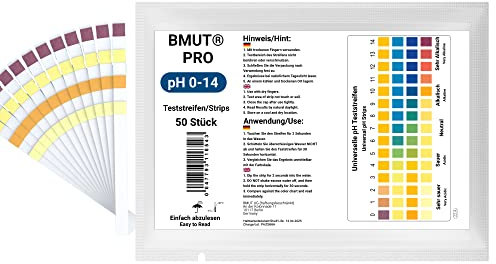 Lote de 50 tiras de prueba universales con pH 0-14, gran rango de medición de agua, piscina, estanque