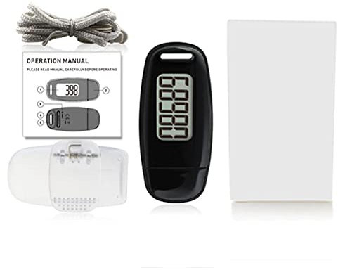 Schrittzähler Schrittzähler Gonetre 8 * 3 * 3 USB Aufladen Schrittzähler Walking 3D-Schrittzähler mit großem LCD-Bildschirm-Clip und Umhängeband