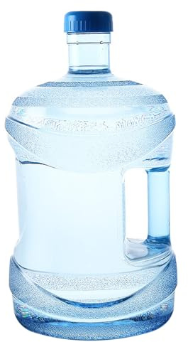 Botella de dispensador de agua Jarra de 7.5 litros con manejo de contenedor de servicio pesado con tornillo de alimentos PC sellado tanque transparente