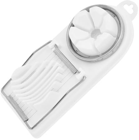 Tagliauova - Affettatrice In Acciaio Inossidabile Utensile Per Tagliare Le Uova Con Divisore Fantasia | Strumento Per Affettare 2 In 1, Strumento Per Affettare Le Uova Multifunzionale, Strum