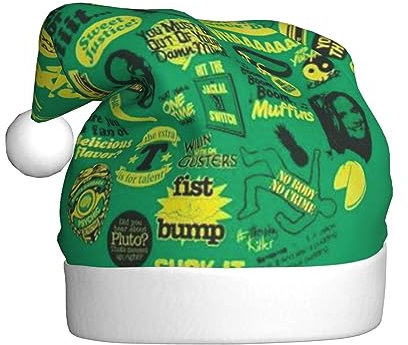 JUEXDEME Weihnachtsmütze mit Psych Ananas-Zitat für Erwachsene, Feiertage, festliche Partys, Unisex, saisonale lustige Kopfbedeckung, das ultimative Winterwärme-Geschenk in leuchtendem Rot und Weiß