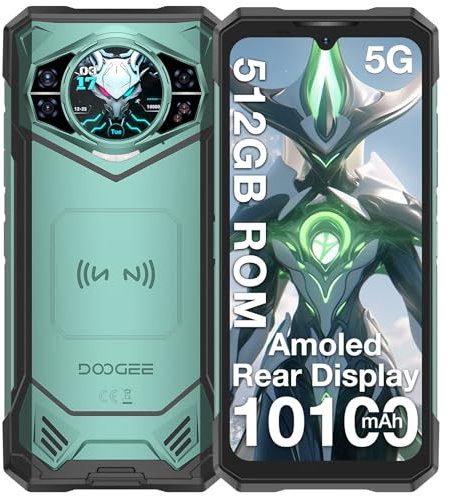 DOOGEE S200 X Rugged Smartphone 5G, 32GB+512GB(2TB) DDR5, 1.32'' AMOLED Rear Display, 10100mAh/33W, 100MP+20MP Night Vision, Android Rugged Phone,6.72'' FHD+ 120Hz, IP68/WiFi6/OTG/Face ID/NFC/AI