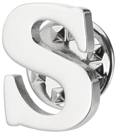 PATIKIL Alfiler de Letra S para Solapa, Broche de Letra Inicial Pin Personalizado de Alfabeto Clásico en Camisas, Vestidos, Sombrero, Bufanda Abrigos y Mochila, Tono Plateado