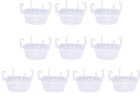 Hanging Plant Water Catcher Tray – Plastic Drip Trays for Indoor Outdoor Flower Pots, Planter Water Plates for Hanging Baskets, Saucers for Potted Plants and Garden Use, 10 Pack (10Inch)