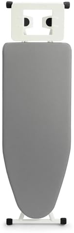 Ironing Board 10X38X64-77cm Ironing Boards 6 Adjustable Heights with Silicon Iron Rest Table TopIron Board Universal Extra Wide Lightweight Iron Board Rack for A Smooth Press (Pure Gray)