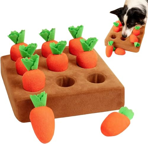 Karotte Intelligenzspielzeug Schnüffelspiele Hund, schnüffelteppich hund, suchspiele für hunde, nteraktives Spielzeug Plüsch Karotte Schnüffelteppich Hundespielzeug, Hunde Spielzeug PlüSchtier (A)