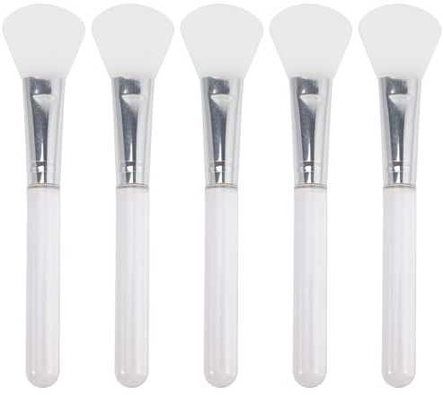 JOINPAYA 5 Pinceles Aplicadores de Silicona Transparentes para Mascarilla Facial Brocha de Barro Facial Compacta y Ergonómica y Maquillaje Profesional