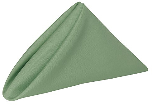 Ultimate Textile Cloth Napkins Bulk Set 17x17in Polyester Washable Square Dinner Napkins for Wedding Party Events Machine Washable Stain Resistant - Sage, 17 X 17 (Set of 120)
