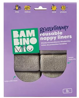 Bambino Mio, Supersoft Windelvlies, biologisch abbaubar, 8 Stück (1er Pack)