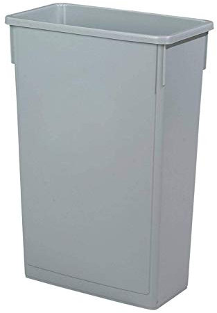 We Can Source It Ltd – 87L Slim Jim Bin – Grey Commercial Wall-Hugger Waste Container with Venting Channels & Bag Cinches – Ideal for Kitchens, Recycling, Offices & Tight Spaces