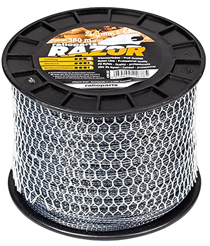 RATIOPARTS Razor Nylonfaden 2,4 mm 360 m Trimmerfaden 5-Kant gedreht Mähfaden